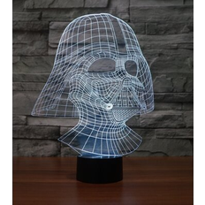 Black Christmas Lights Smart Touch 3D Illusion Vader Christmas Lamp