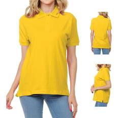 Cotton - Unisex Polo Shirts Basico Gold Polo Collared Shirts For Women 100% Cotton Short Sleeve Golf Polo Shirts For Women and Juniors
