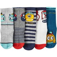 Vertbaudet Boy's Monster Socks 5-pack - Pack Green