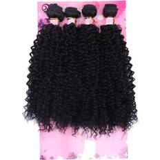 Stick Hair Extensions FRELYN Kinky Curly Hair Bundles Synthetic Hair Weave Bundles Black Color 18