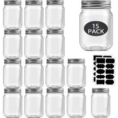 Litton Lane Clear Glass Traditional Decorative Jars (Set of 3