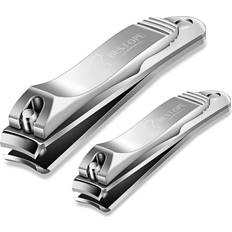 DNHCLL 2 PCS Metal Slanted Edge Nail Cutting Clippers Pedicure Manicure  Tool Slanted Tip Cuticle Nail Clipper Cutter Nail Clipper Cutter Pedicure