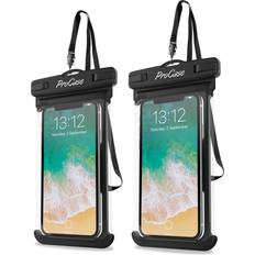 Waterproof Cases Procase 2 Pack Waterproof Phone Dry Bag Pouch for iPhone 14 Plus Max iPhone 13 12 Max 11 Xs Max XR X 8 7 6S Plus Galaxy S22 S22 S21 FE Up to 7.0 inch -Black