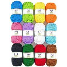 2 Pcs Crochet Yarn, Feels Soft 280 Yards Assorted Colors 4ply Acrylic Yarn,Yarn for Crochet & Hand Knitting-Orange
