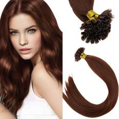 Sunny Auburn Brown U Tip Hair Extensions Real Human Hair