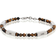 Myka East Coast Bead Bracelet - Silver/Tiger Eye