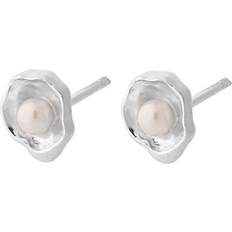 Pernille Corydon Hidden Earsticks - Silver/Pearls