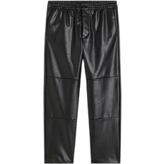 H&M Regular Fit Coated Trousers - Black