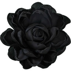 Broschen Shein 1pc Trendy Handmade Burnt Edge Black Flower Shaped Unisex Brooch For Party & Festival Style, European And Americana