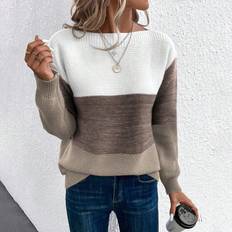 Shein Bekleidung Shein Color Block Drop Shoulder Sweater