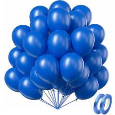 Shein Latex Balloons Rolls of Ribbon Blue 50pcs
