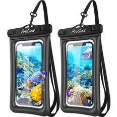 Waterproof Cases Procase Floating Waterproof Phone Pouch Waterproof Phone Float Water Proof Cell Phone Pouch Underwater Dry Bag for iPhone 13 12 11 Max XS XR X, Galaxy S21 Pixel Up to 7.0" -2 Pack, Black