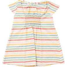 Little Green Radicals Baby Rainbow Striped Smock Dress - Multi