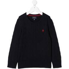 Polo Ralph Lauren Kid's Long Sleeved Embroidered Logo Jumper - Navy