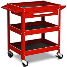 DIY Accessories Costway Rolling Tool Cart Mechanic Cabinet Storage Tool Box Organizer with Drawer-Red