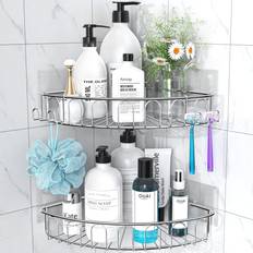 SMARTAKE Corner Shower Caddy Shower Shelf 2 Pack Adhesive Shower