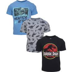 Jurassic Park Little Boys T-Shirts 3-pack - Black/Blue/Gray Heather