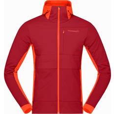 Herre - Lin Ytterklær Norrøna Men's Falketind Alpha90 Insulated Zip Hood, Arednalin/Rhubarb