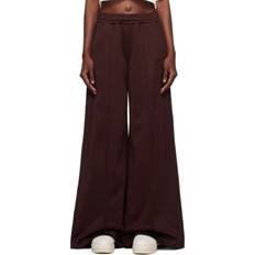 Red - Unisex Pants Reebok Classics Burgundy Wide Lounge Pants