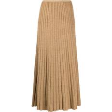 Tory Burch Cotton Skirts Tory Burch pleated knit midi skirt women Cotton/Nylon Neutrals