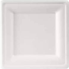 Duni Tallerken DUNI bagasse 20x20cm hvit 50