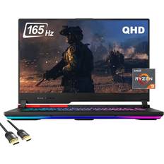 Laptops ASUS ROG Strix G15 Gaming Laptop, 15.6" QHD IPS 165Hz 3ms, AMD 8-Core Ryzen 9 5980HX, AMD Radeon RX 6800M (Beat GeForce RTX 3060), 64GB RAM, 2TB PCIe SSD, WiFi 6, RGB, SPS HDMI 2.1 Cable, Win 11