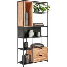 Landscape Shelf Black Bücherregal 185cm