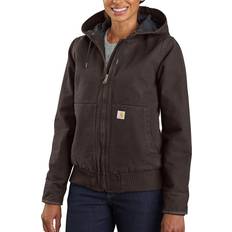 Carhartt Women Jackets Carhartt Women's Active Jacket WJ130 Regular and Plus Sizes Dark Brown