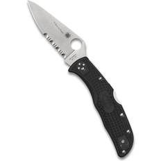 Spyderco Machetes Spyderco Endela Lightweight Knife Tunnel to Towers Black FRN Handle CombinationEdge C243FPSBKBL Machete