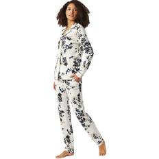 Schiesser Contemporary Nightwear Interlock Pyjama Svart/Hvit Dame
