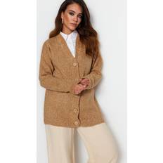 Trendyol Collection Modest Strickjacke Beige Regular Fit für Damen