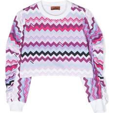 Missoni Kid's Zigzag-Print Cotton Sweatshirt - Fuchsia Pink/Multicolour