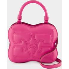 Ganni Håndvesker Ganni Small Pink Butterfly Crossbody Bag in Pink Polyester/Polyurethane/Recycled Leather Women's Pink One size