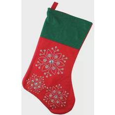 Stockings on sale Northlight Green Felt Christmas with Glitter Snowflakes Gemstones