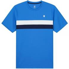 K Swiss HERREN BEKLEIDUNG T Shirt Core Team Stripe Crew Blau