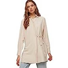 Trendyol Collection Modest Hemde Grau Relaxed Fit für Damen