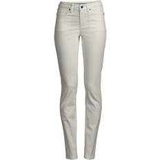 Lands' End Straight Fit Öko Jeans Mid Waist, Damen, Größe:36 regular, Weiß Baumwoll-Mischung/Polyester-Mischung, Weiß