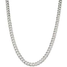 Primal Silver Close Link Flat Curb Chain - Silver