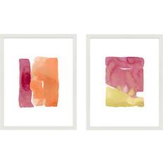 Joss & Main Citrus Splash Set Of 2 Pilon Framed Art 20x25" 2