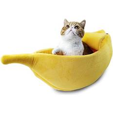 Pets Petgrow Cute Banana Cat Bed House Medium Christmas Pet Bed Soft Cat Cuddle Lovely