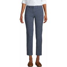 Lands' End Slim Fit 7/8-Chinos CHAMBRAY, Damen, Größe:46 regular, Blau, Baumwoll-Mischung, Blau