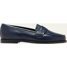 Manolo Blahnik 42 Loafers Manolo Blahnik Perrita Leather Penny Loafers DBLU4052 11B