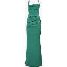 House of CB Long Dresses House of CB Womens Forest Milena Sleeveless Stretch-crepe Maxi Dress 12/14