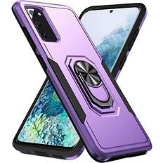 DAWEIXEAU Case for Galaxy S20,Galaxy S20 5G Case Heavy Duty Rugged Shockproof Protective Cover Case for Samsung Galaxy S20 4G/S20 5G Purple Black