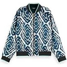 Oberbekleidung Scotch & Soda Damen Reversible Bomber Jacket Bomberjacke, Disco tie dye Bottle Green 6371