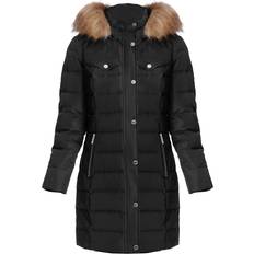 Buy LUGOGNE Winter Coats for Women Warm Hooded Outerwear Solid