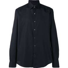 Ferragamo Men Shirts Ferragamo Cotton Shirt Blue