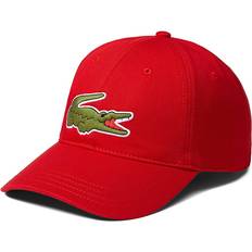 Lacoste Red Caps Lacoste Unisex Organic Cotton Twill Logo Cap Red