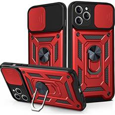 Mobile Phone Accessories Hitaoyou iPhone 11 Pro Max Cases, iPhone 11 Pro Max Case with Camera Cover & Kickstand Military Grade Shockproof Heavy Duty Protective with Magnetic Car Mount Holder Cases for iPhone 11 pro max red