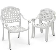 White Rocking Chairs Costway Set of 2 Cast Rocking Chair